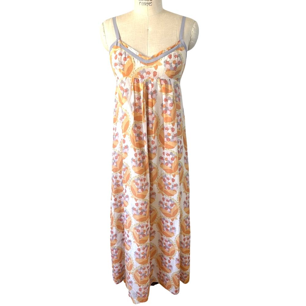 Rachel Antonoff Maxi Sundress in Orange Sherbert Floral Size 6